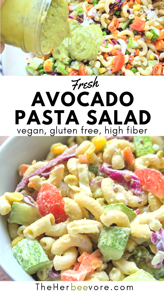 avocado pasta salad recipe vegan gluten free macaroni salad with avocado dressing guacamole pasta salad with fresh summer vegetables meatless
