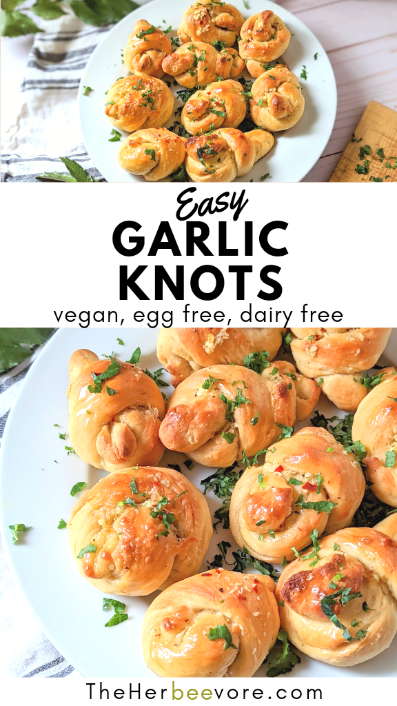 vegan garlic knots recipe dairy free egg free garlic bread recipe with spaghetti dinner side dishes kids will love and adults
