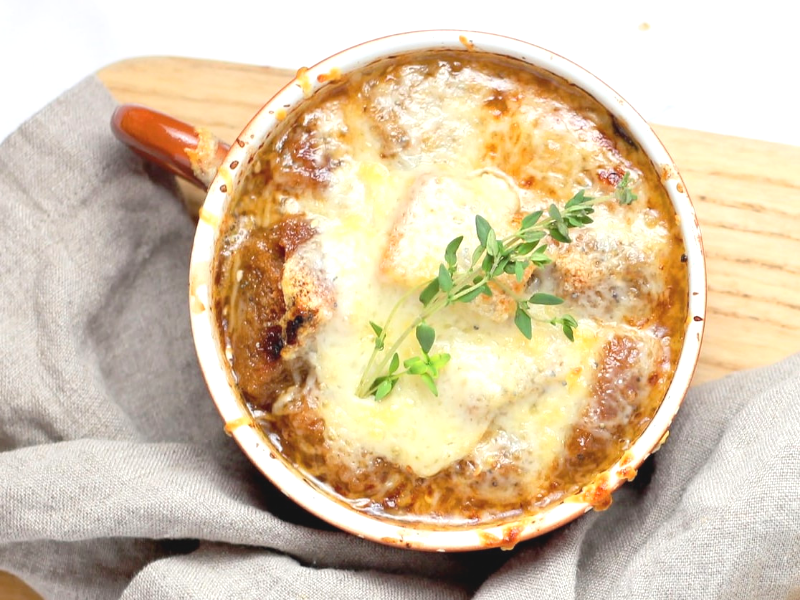 Vegan French Onion Soup (Gluten Free, Vegetarian, Meatless)