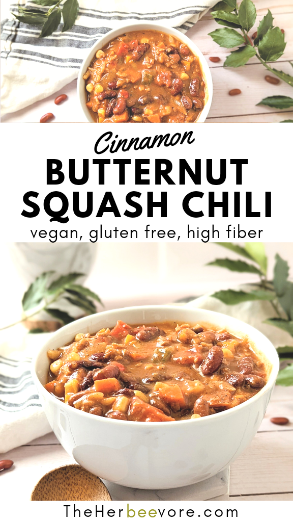 cinnamon chili with butternut squash chilli recipe vegan gluten free high fiber squash recipes with beans