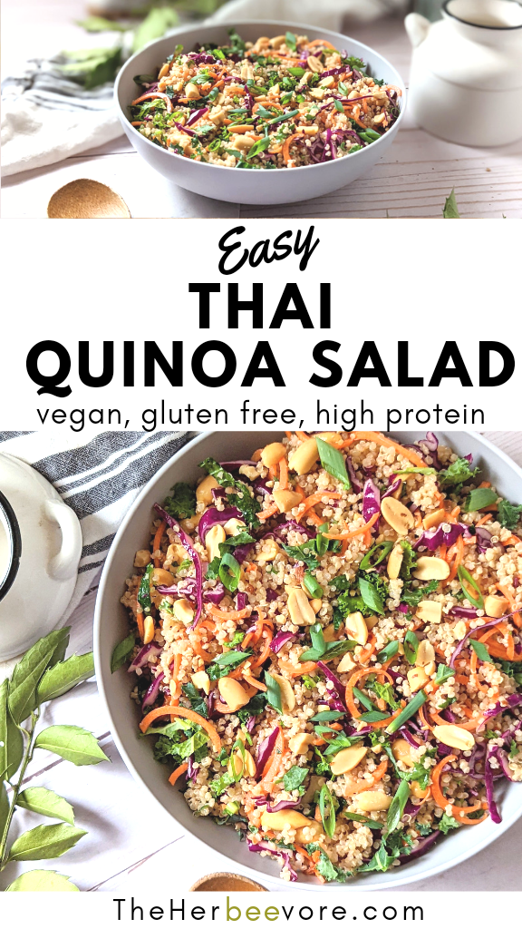 vegan potluck recipes quinoa cabbage salad recipe thai peanut quinoa salad with red cabbage green onions thai basil and carrots