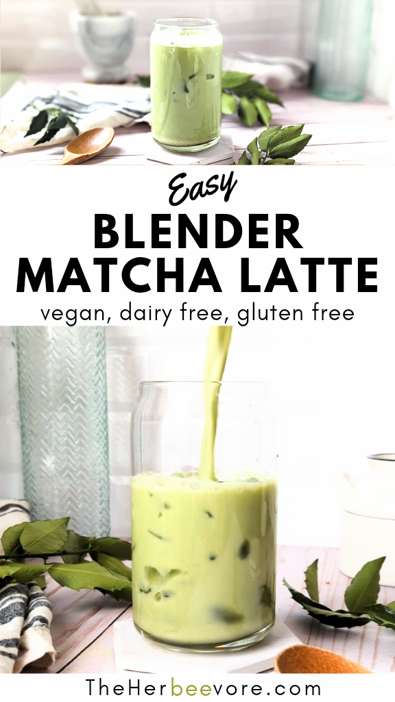 blender matcha latte recipe with almond milk vegan gluten free dairy free blender matcha tea latte iced