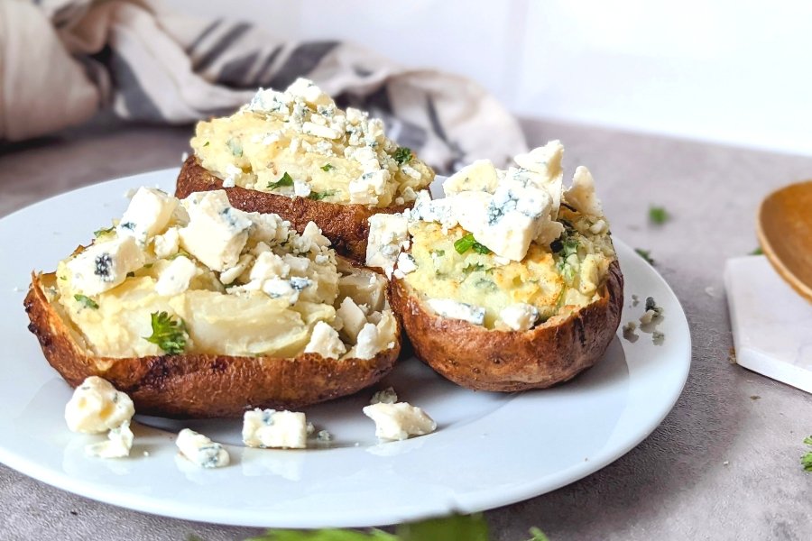 blue cheese potatoes oven baked twice baked potato with blue cheese potato recipes healthy recipes with blue cheese side dishes and potatoes