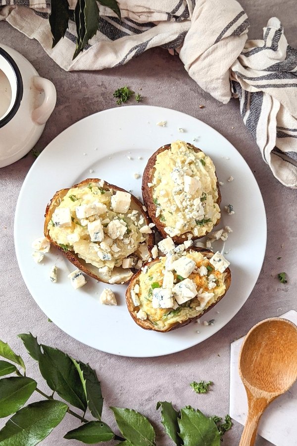 twice baked potatoes with blue cheese stuffed potatoes blue cheese mashed potatoes creamy side dishes for fancy dinner parties recipes with blue cheese