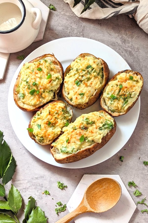 twice baked potatoes without cheese or milk or sour cream dairy free double stuffed potatoes no dairy