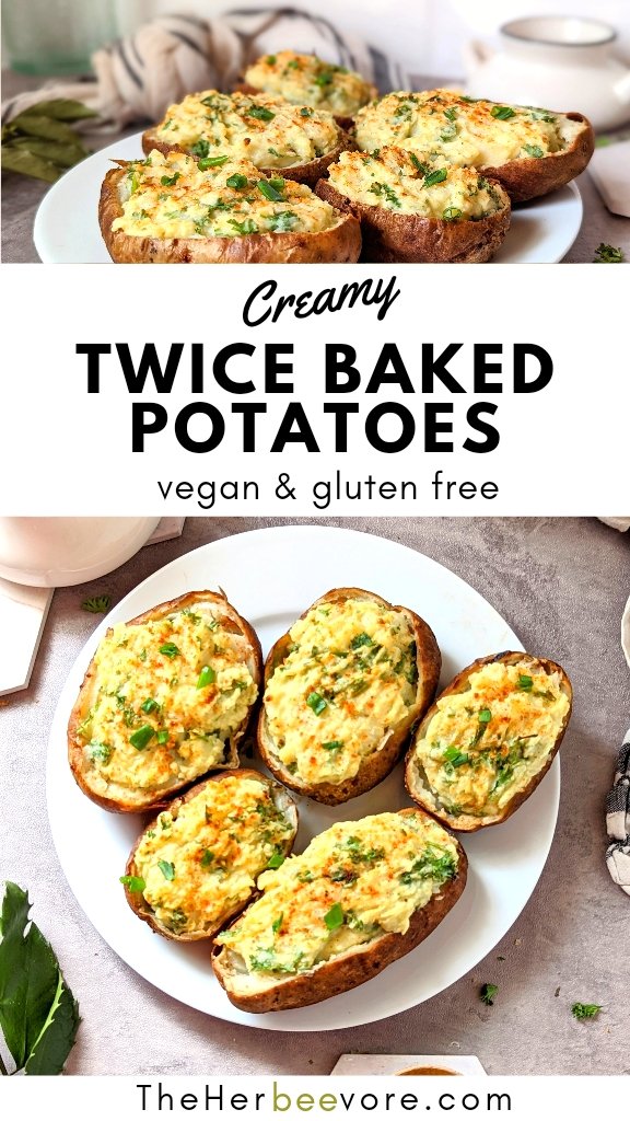 vegan twice baked potato recipe vegetarian gluten free dairy free twice baked potatoes without cheese or milk