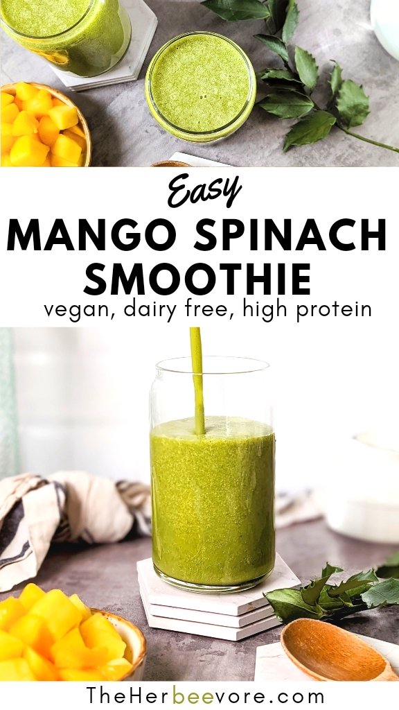 mango spinach smoothie recipe green smoothie with mangoes protein powder and flaxseeds recipes for breakfast