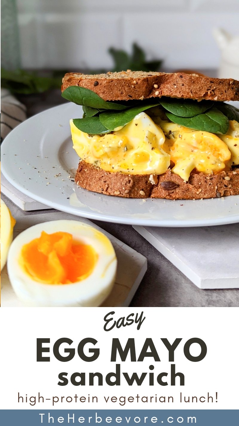 egg and mayonnaise sandwich recipe with boiled eggs and mayo recipes for lunch or dinner vegetarian meatless lunches.
