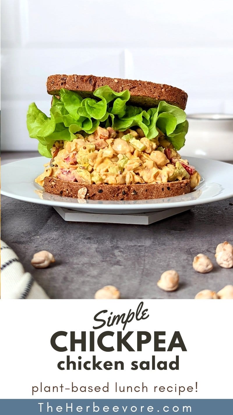 vegan chicken salad with chickpeas and garbanzo bean salad sandwich recipe healthy chicken salad alternative