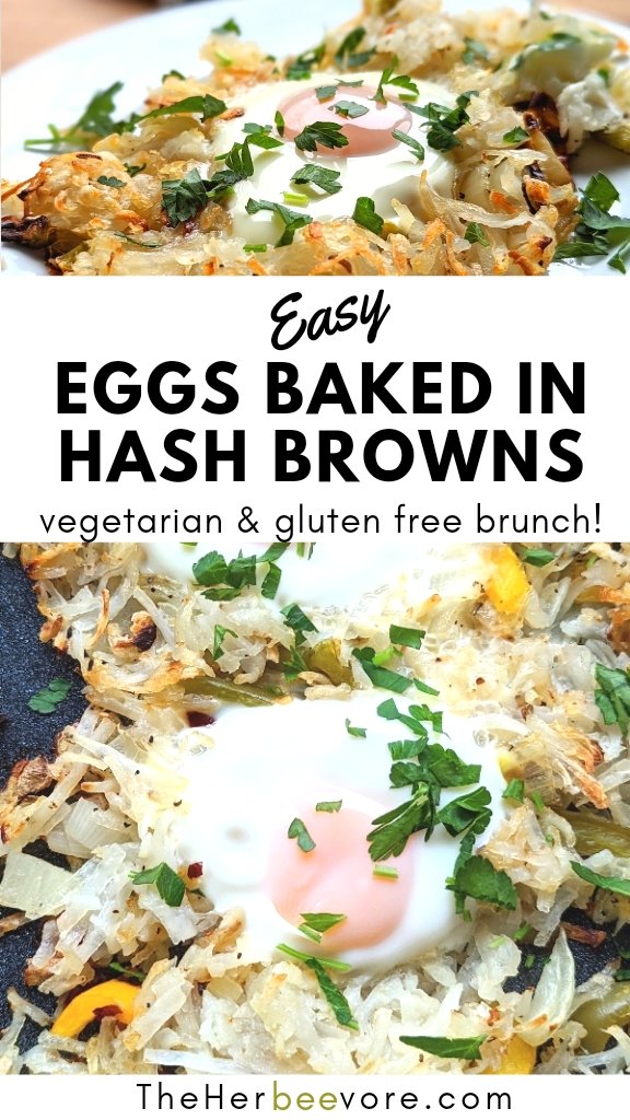 eggs baked in hash browns recipe healthy breakfasts vegetarian eggs and hash browns recipes baked in one pan together in the oven.