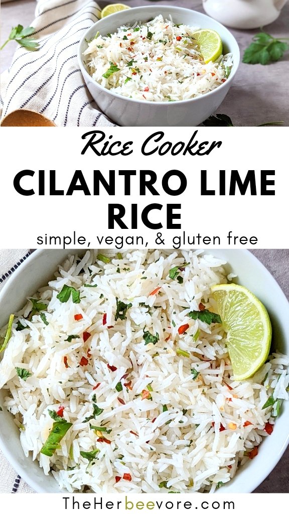 rice cooker cilantro lime rice recipe vegan gluten free vegetarian healthy side dishes for Taco Tuesday
