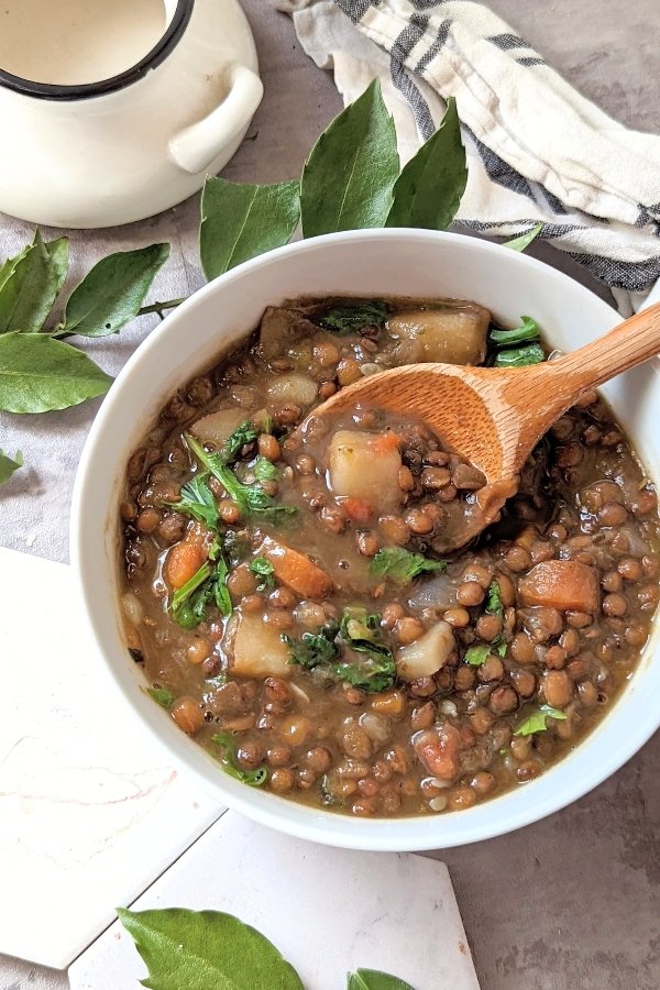 lentil and potato soup recipe with brown lentils soup hearty filling vegan soups to keep you full hearty lunch recipes vegetarian meatless soups gluten free