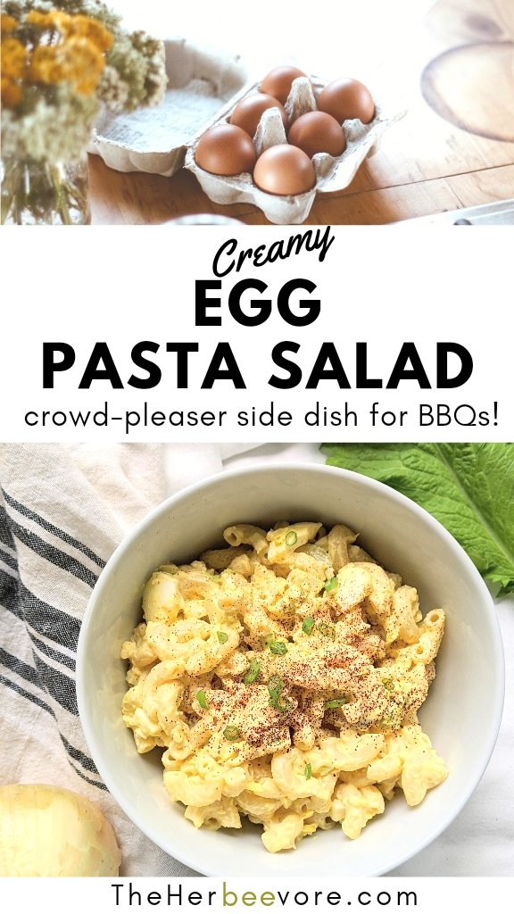 egg pasta salad recipe creamy macaroni salad with eggs recipe for summer side dishes gluten free vegetarian and high in protein
