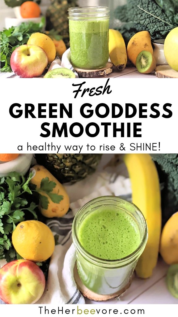 green goddess smoothie recipe healthy green smoothies that taste good with tropical fruits and spinach.