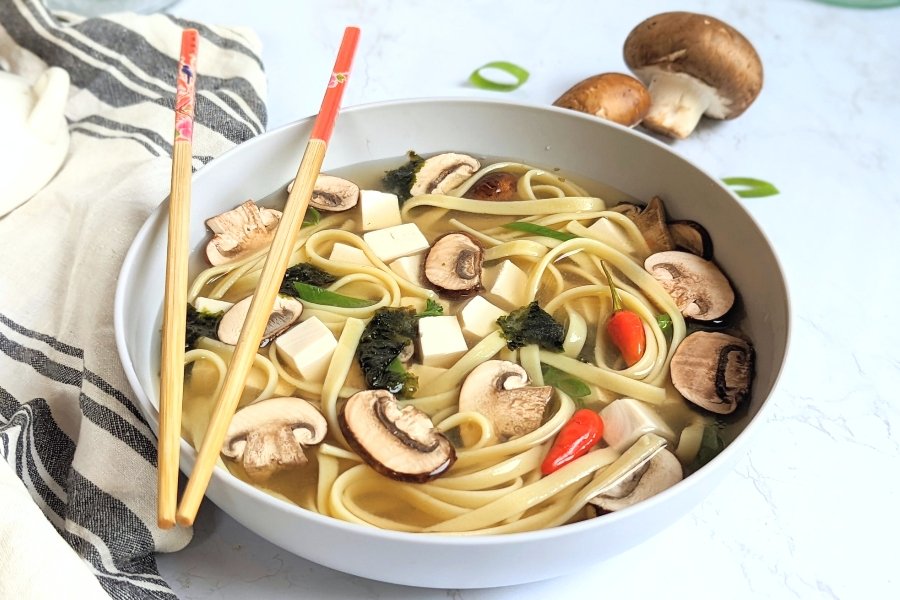 rice noodle soup with miso paste soup miso noodle soup recipes with vegetables vegan vegetarian gluten free options