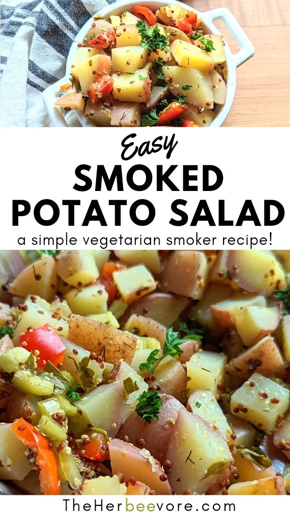 smoked potato salad recipe side dishes in electric smoker no mayo or with mayonnaise, creamy or french style potato salad