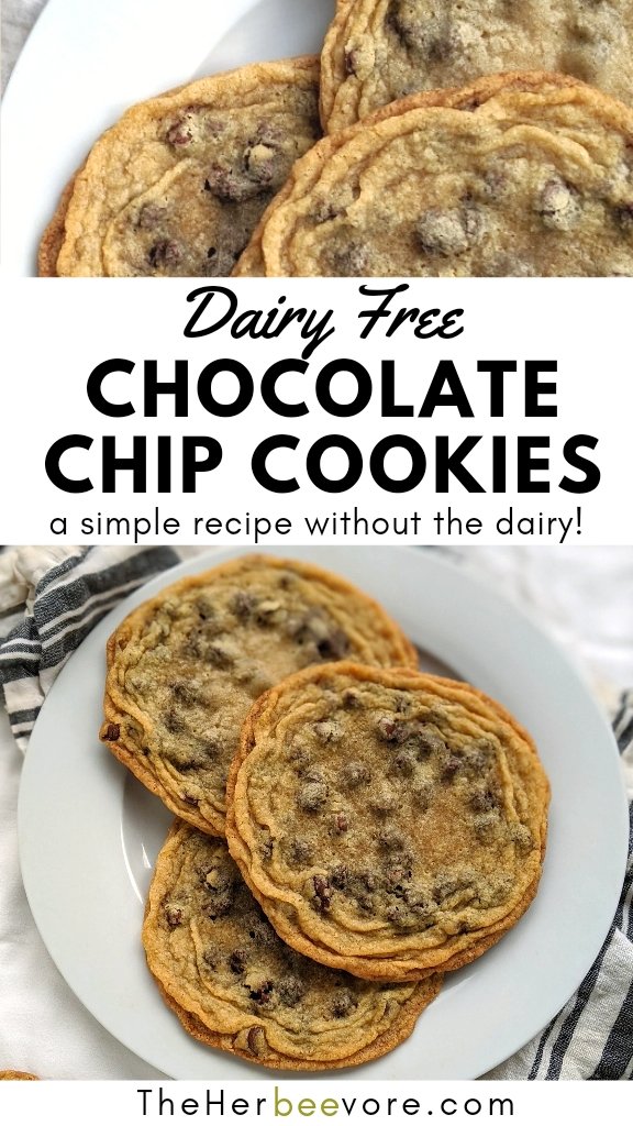 dairy free chocolate chip cookies recipe without butter easy simple homemade dairy free cookies with chocolate chips
