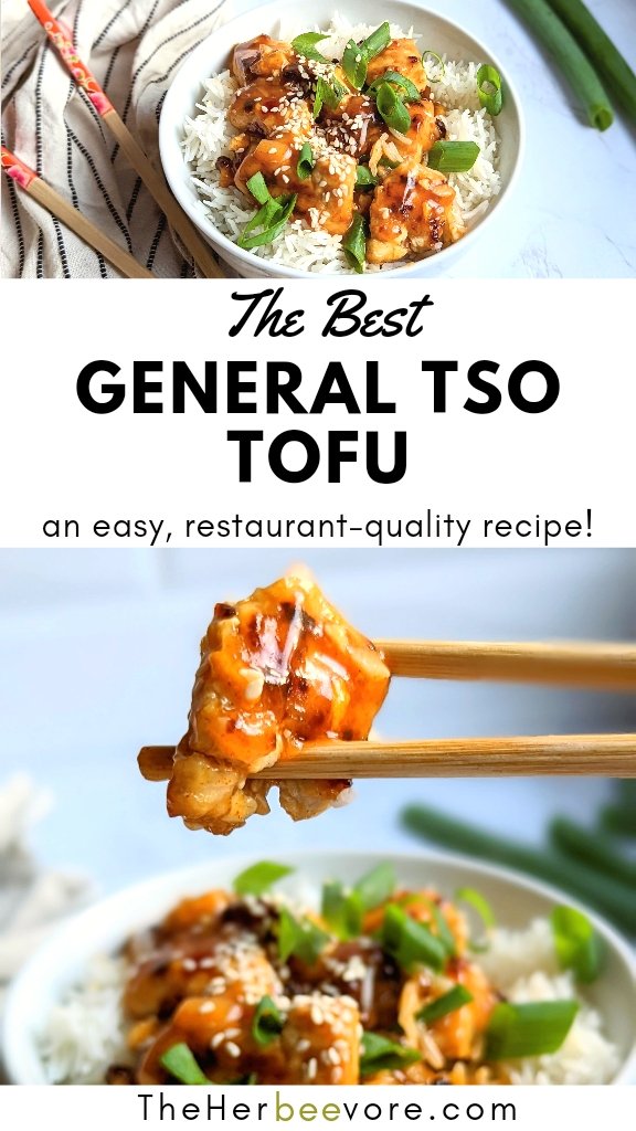 general tso tofu recipe vegan plant based asian tofu recipes easy crispy orange chinese tofu with sesame and green onions