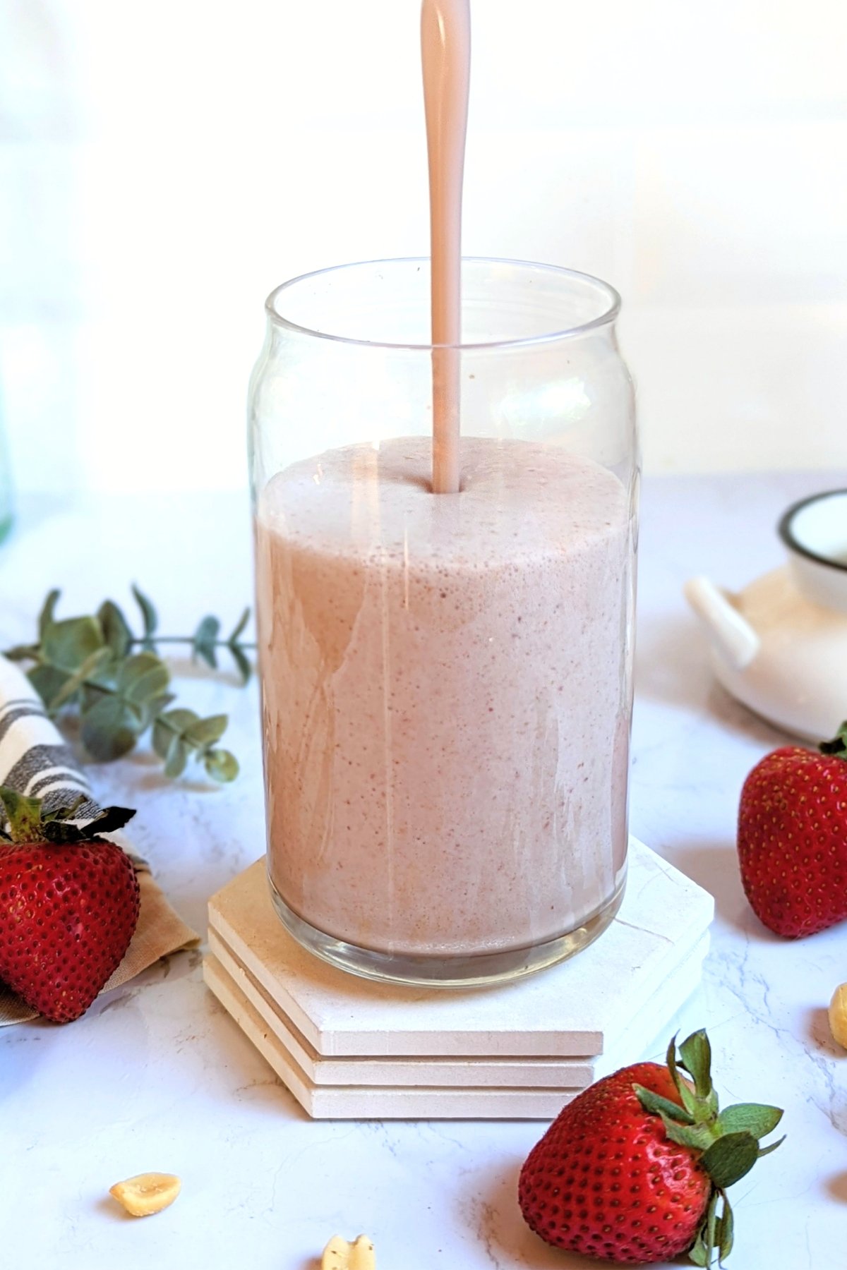 strawberry nut smoothie with peanut butter recipes with berries healthy smoothies high in protein and fruit anti-oxidant smoothies