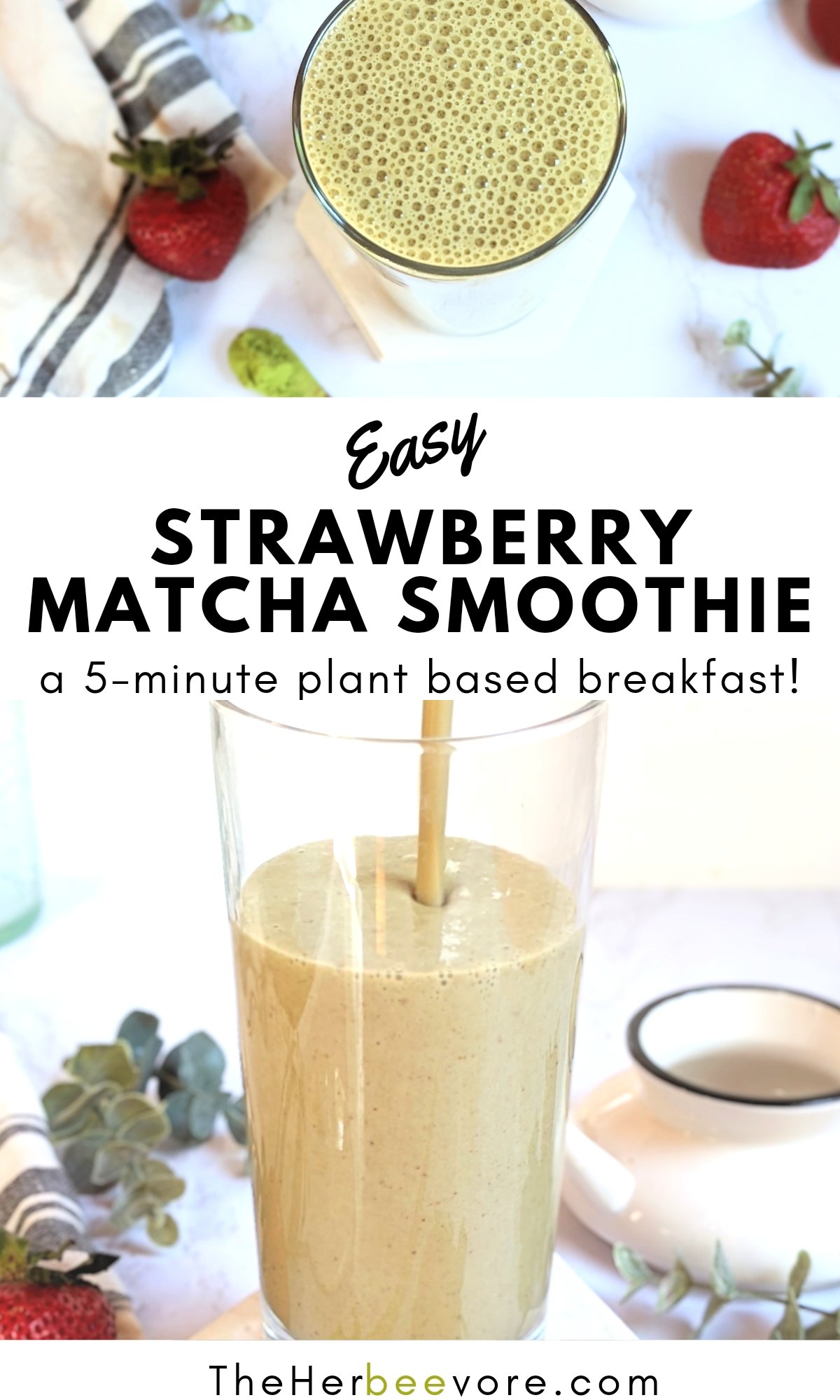 strawberry matcha smoothie recipe healthy green tea berry smoothie recipe vegan dairy free with almond milk