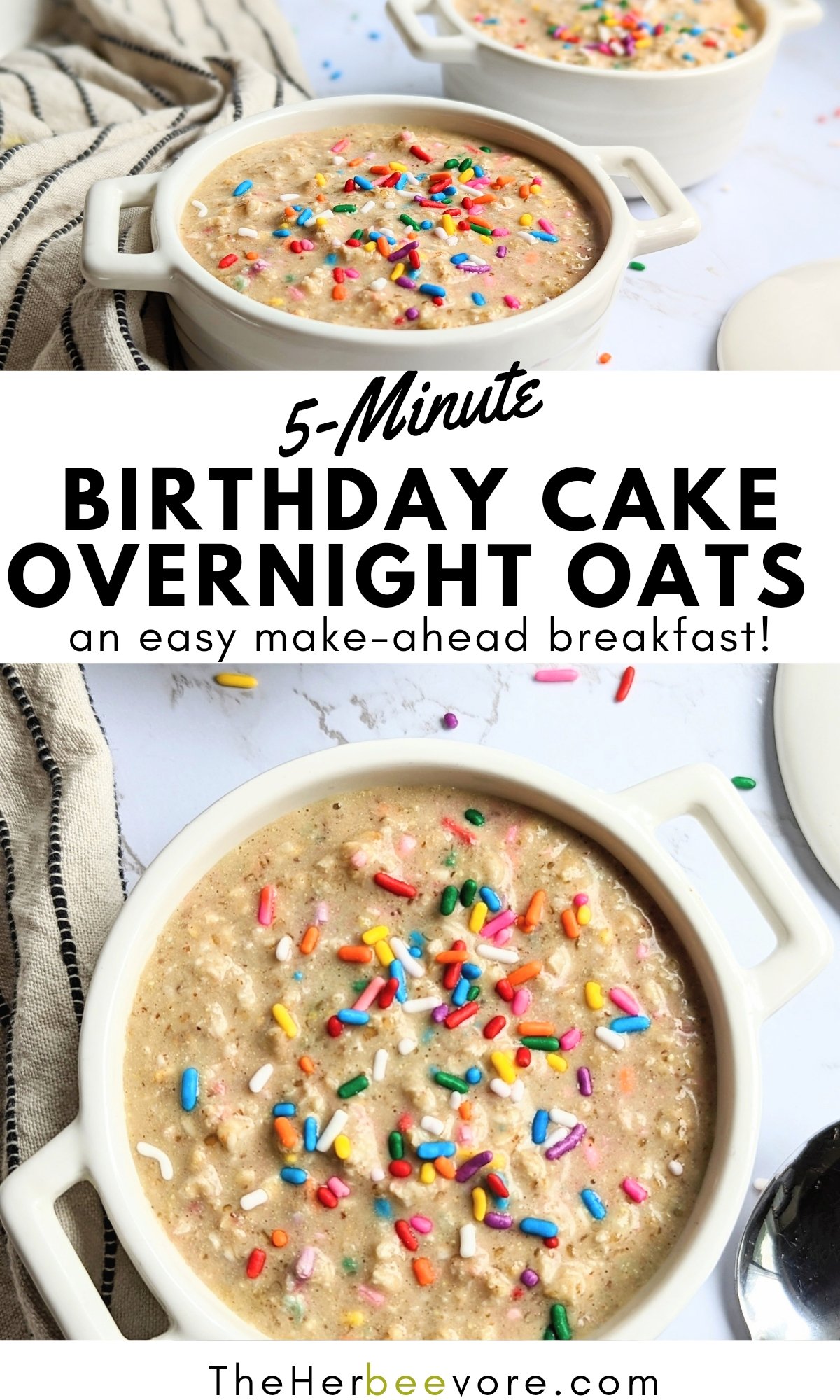 birthday cake overnight oats recipe vegan gluten free no cook breakfast recipes for summer kids breakfasts they will love