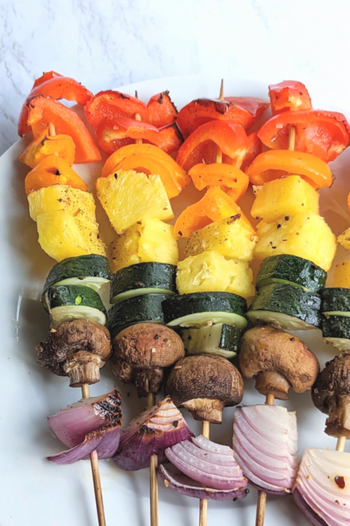 marinated veggie kabobs cooked in oven at home recipe no grill kabobs cook on a sheet pan at home