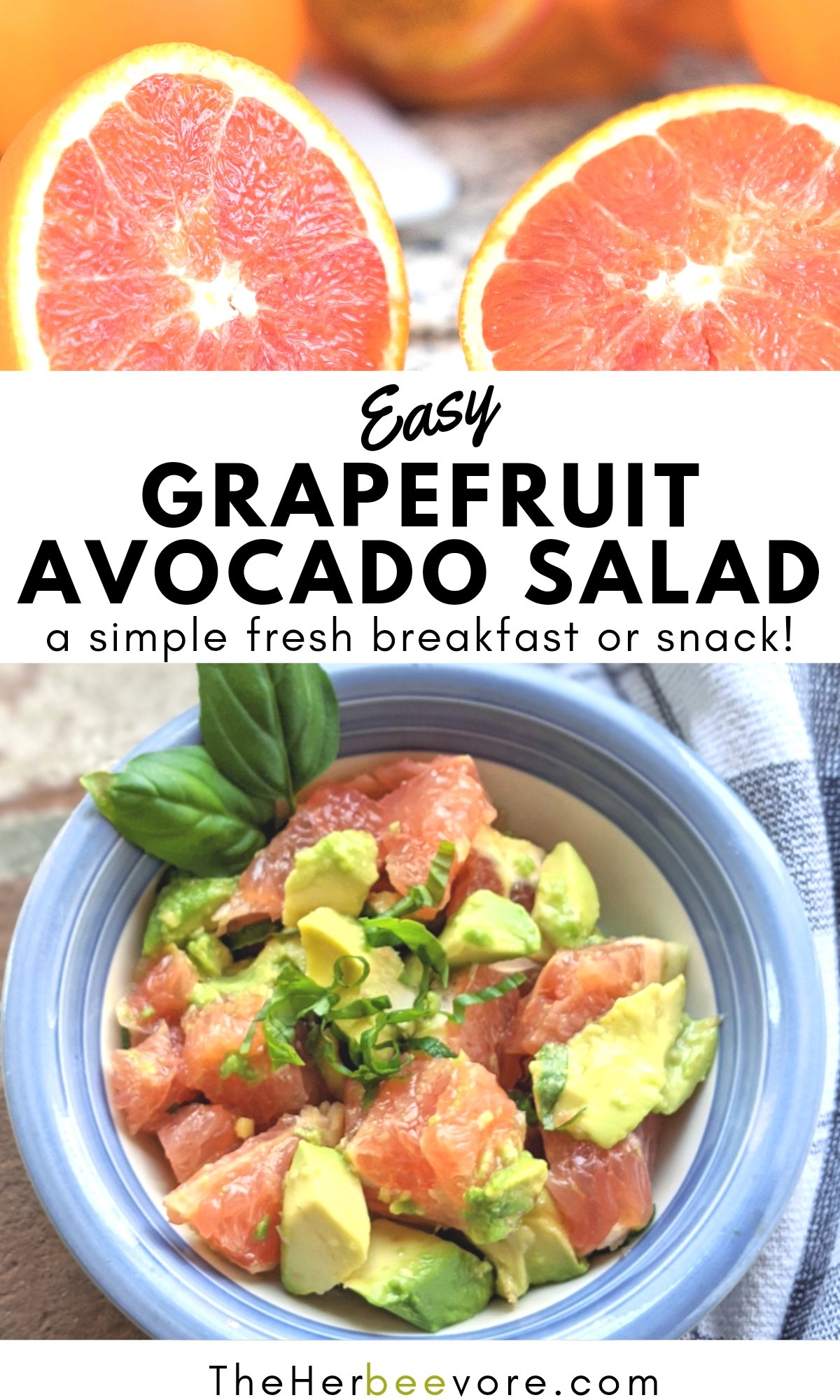 grapefruit avocado salad recipe with basil lime juice raw vegan salads for breakfast healthy fats