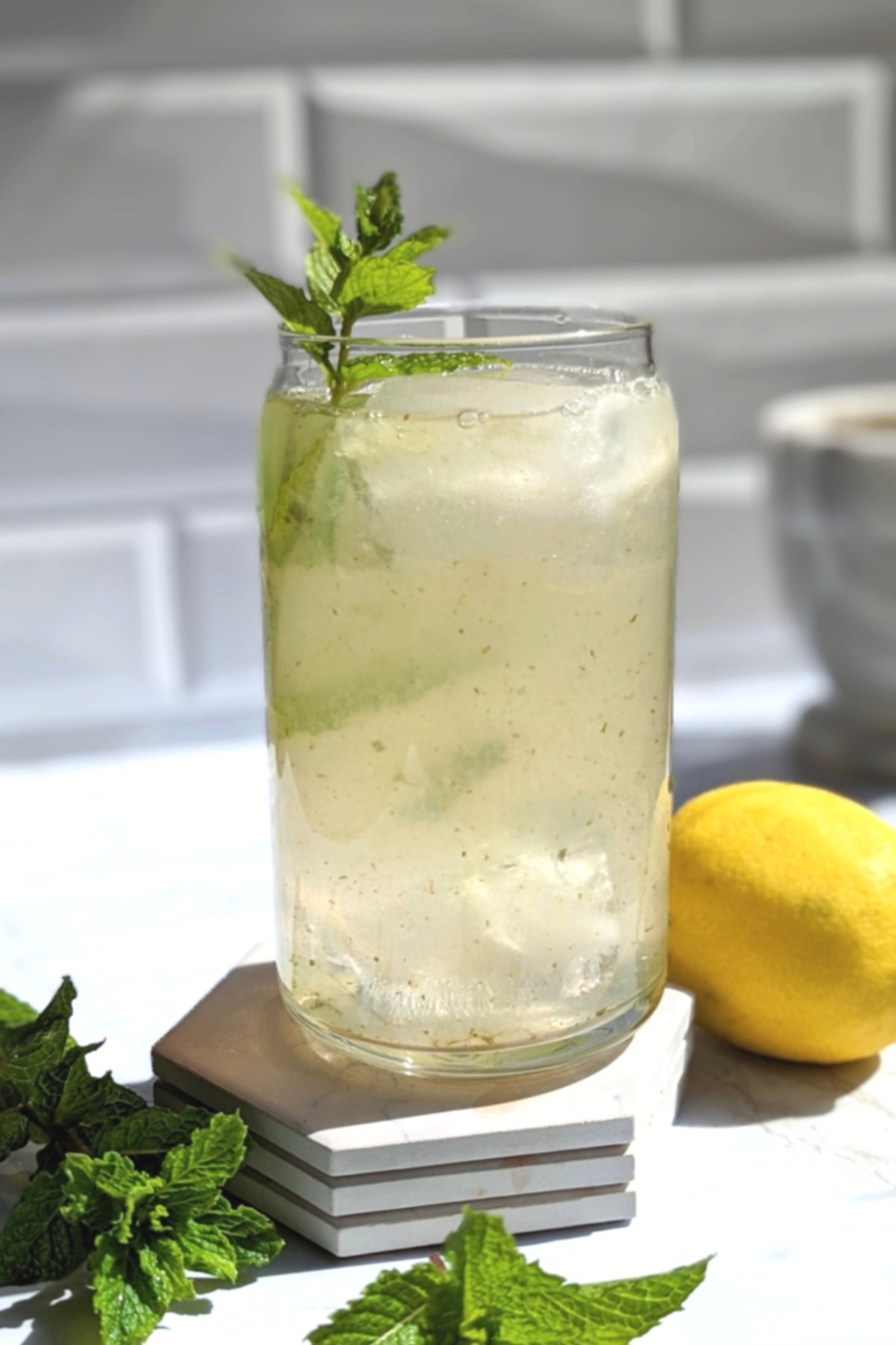 mint lemonade recipe with fresh lemons sugar water and fresh mint easy mint drink recipes healthy homemade lemonade with low sugar