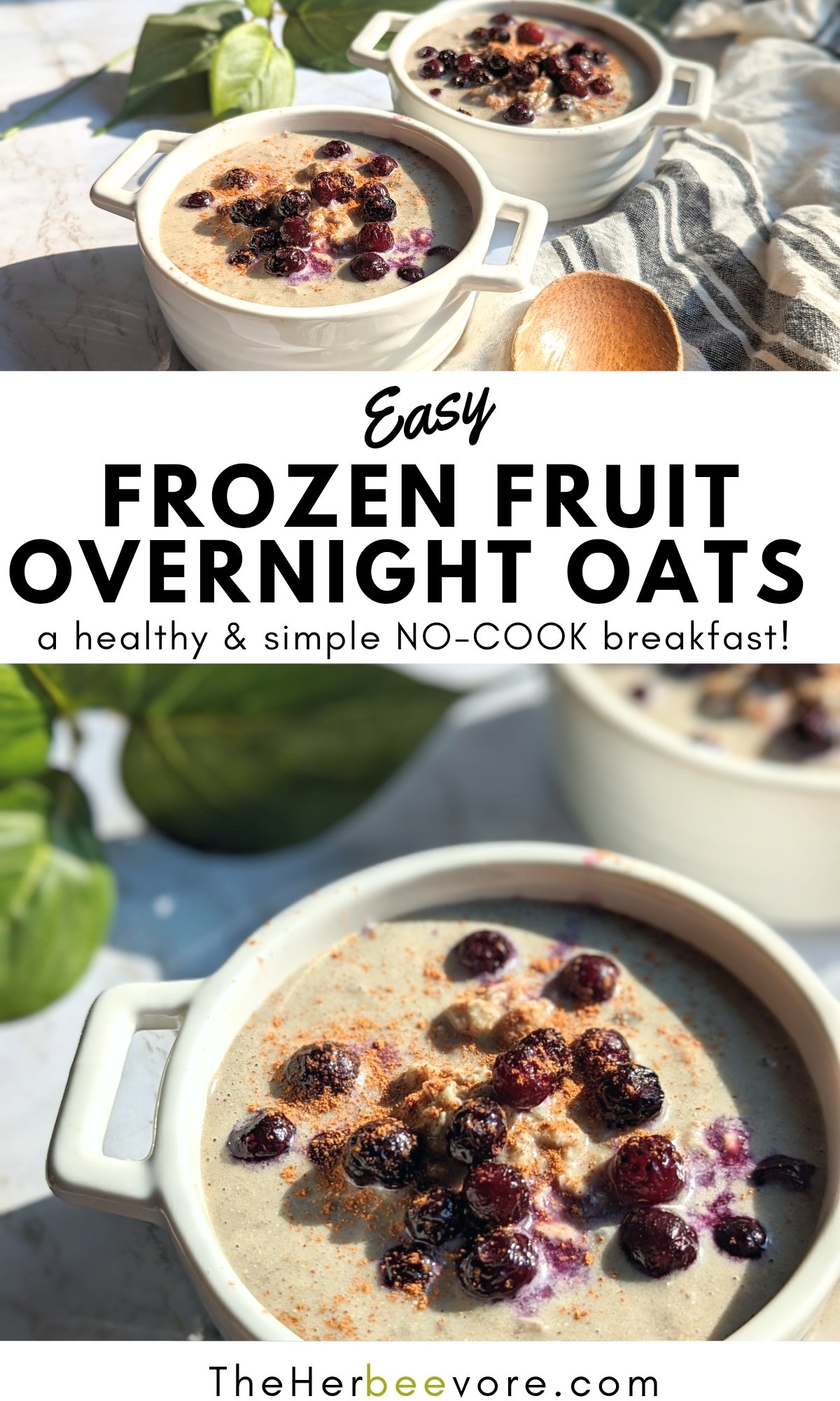 overnight oats with frozen fruit recipe blueberry overnight oats recipe with frozen berries in oatmeal
