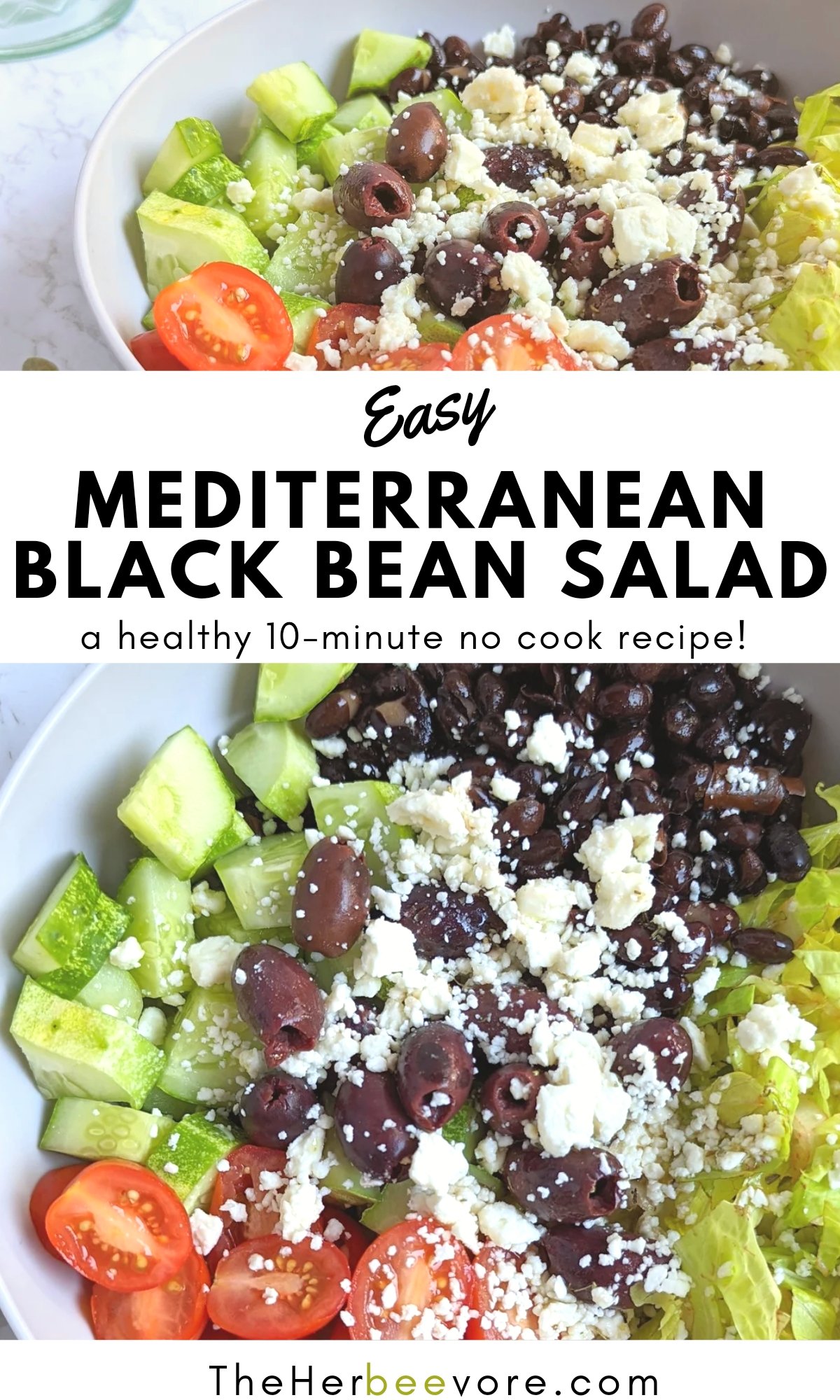 Mediterranean black bean salad recipe vegetarian gluten free feta black bean salad recipe with tomatoes cucumbers and kalamata olives