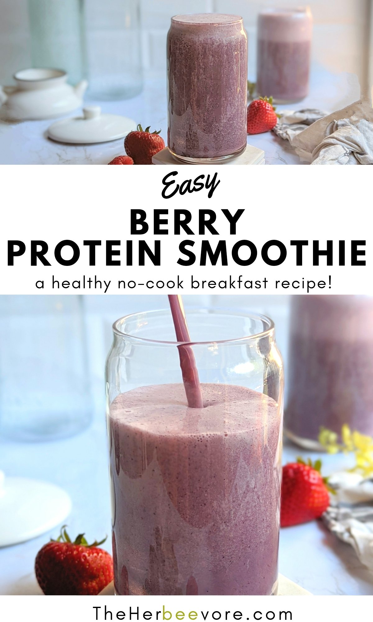 berry protein smoothie recipe healthy vegan gluten free protein smoothie with blueberries strawberries and raspberries
