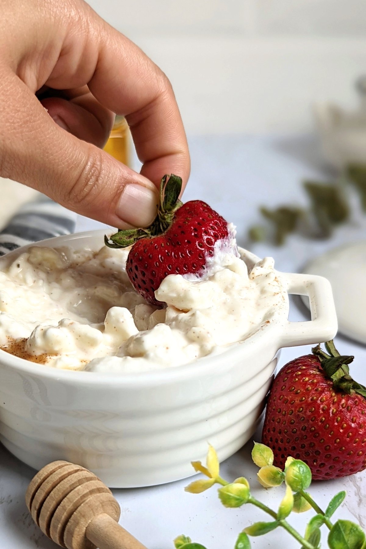berries and cottage cheese recipe with fruit easy cottage cheese and honey dip with strawberries and fresh raw honey use non fat fat free or low fat cottage cheese.