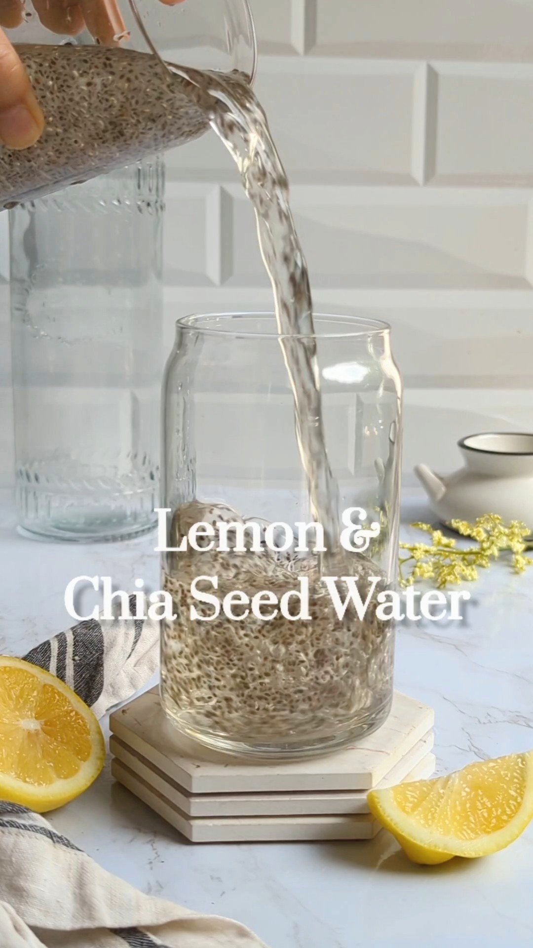 chia seed water recipe with lemon chia water high fiber drink recipes cheap inexpensive protein and fiber drinks