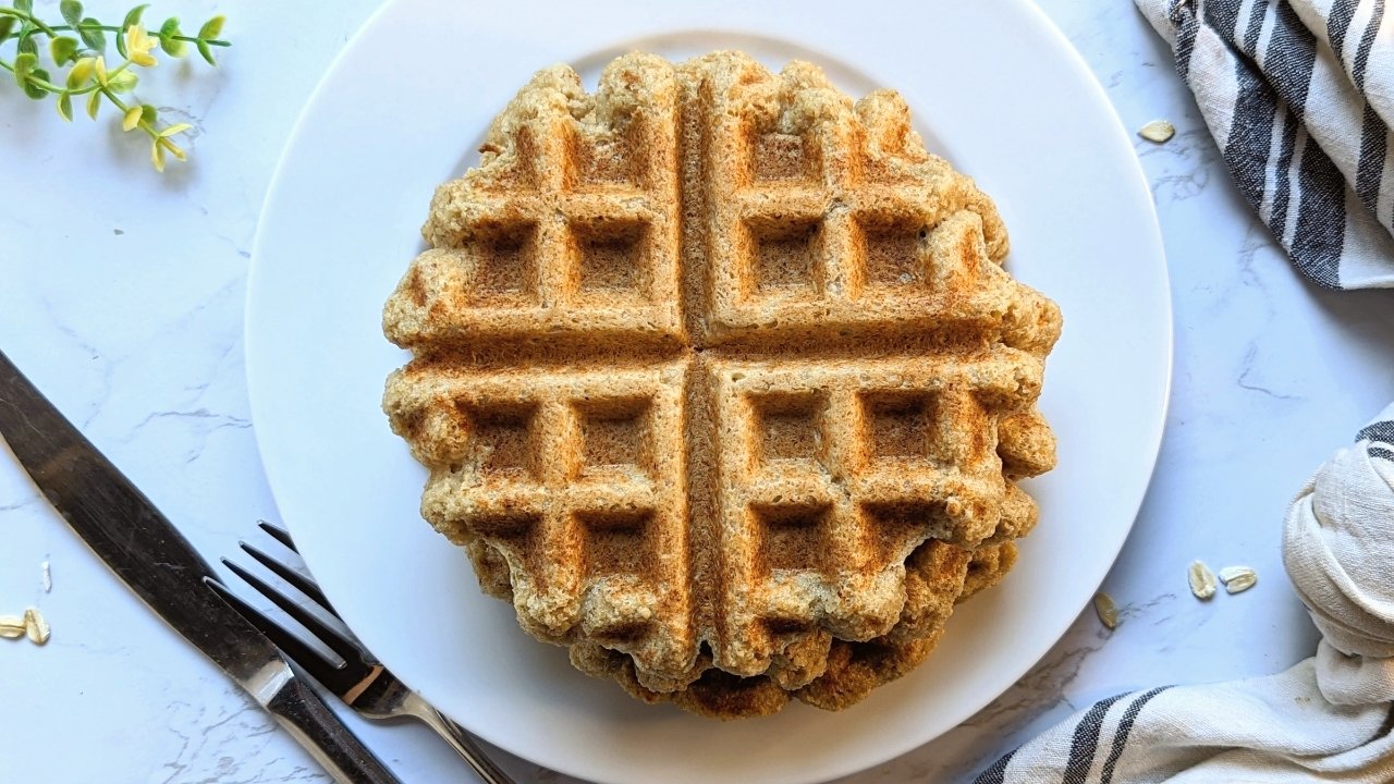 vegan oat waffles with oat flour recipes with sprouted rolled oats healthy oats for breakfast ideas vegan gluten free waffles with oat flour