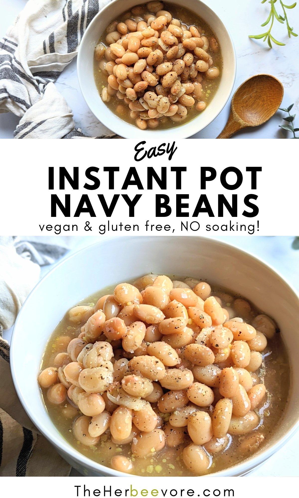 instant pot navy beans recipe no soaking vegan gluten free navy beans recipes for soup or salads