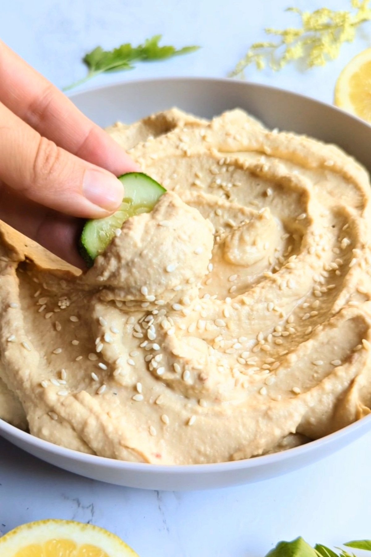 oil free hummus with tahini recipe healthy dip without oil for vegetables pita bread or pretzels
