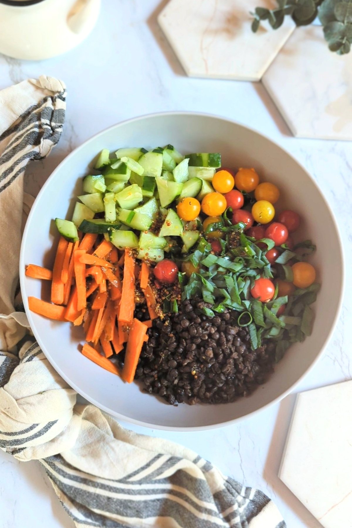 salad with black beluga lentils how to cook lentils easy lunches cheap healthy nutritious lunch ideas for families