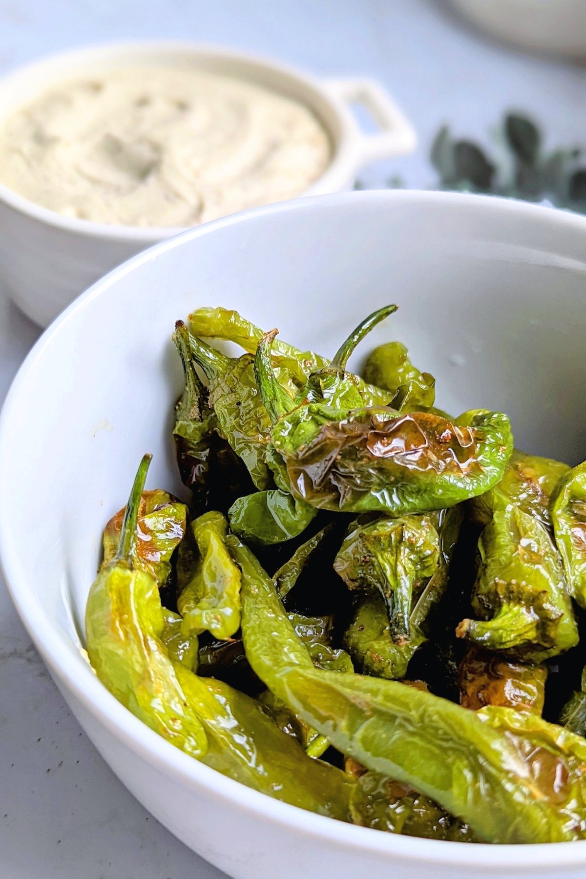 air fry shishito peppers with creamy dipping sauce vegan gluten free sides how to cook shishito peppers in air fryer blistered peppers