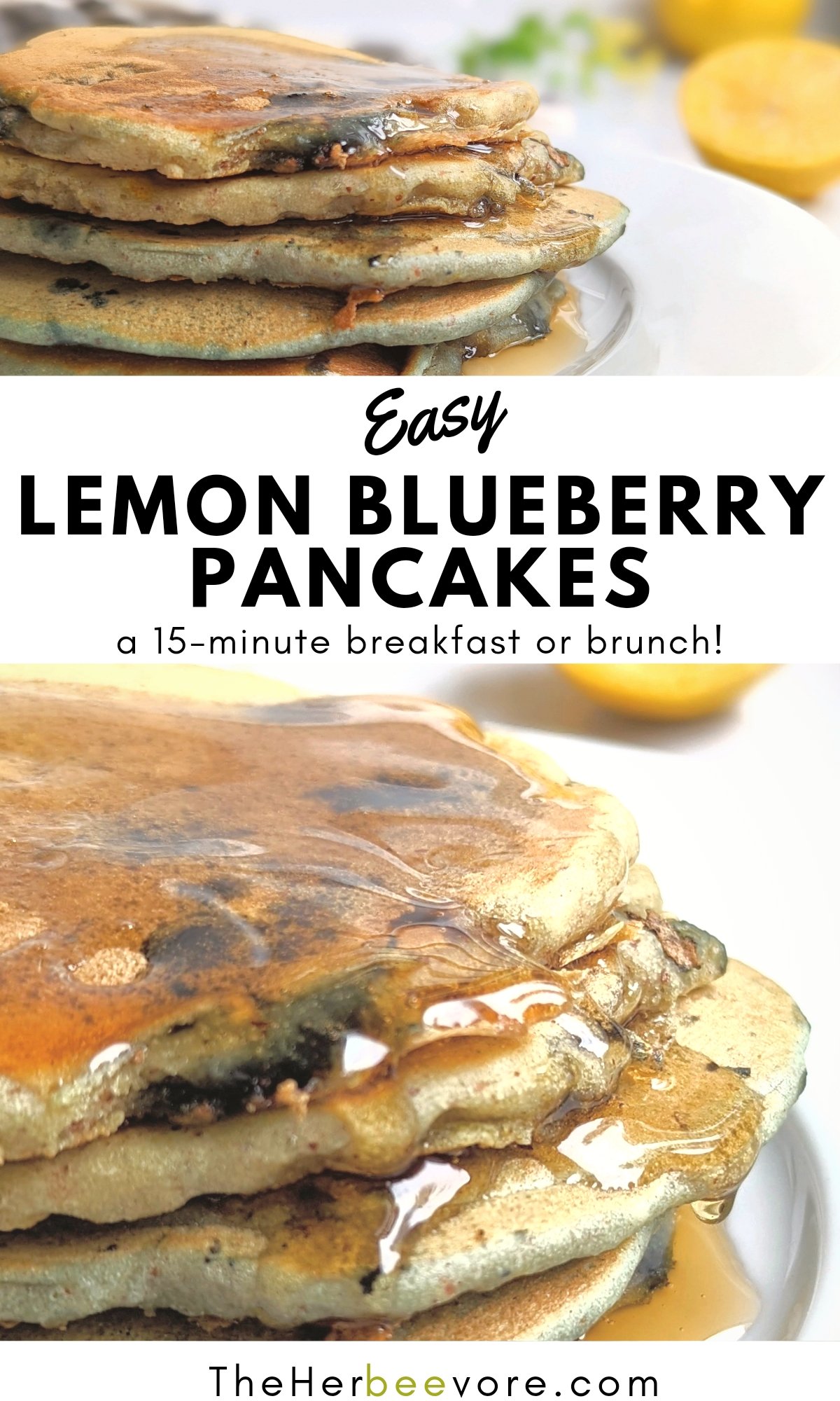 lemon blueberry pancakes recipe vegetarian breakfast or brunch recipes with lemons and blueberries