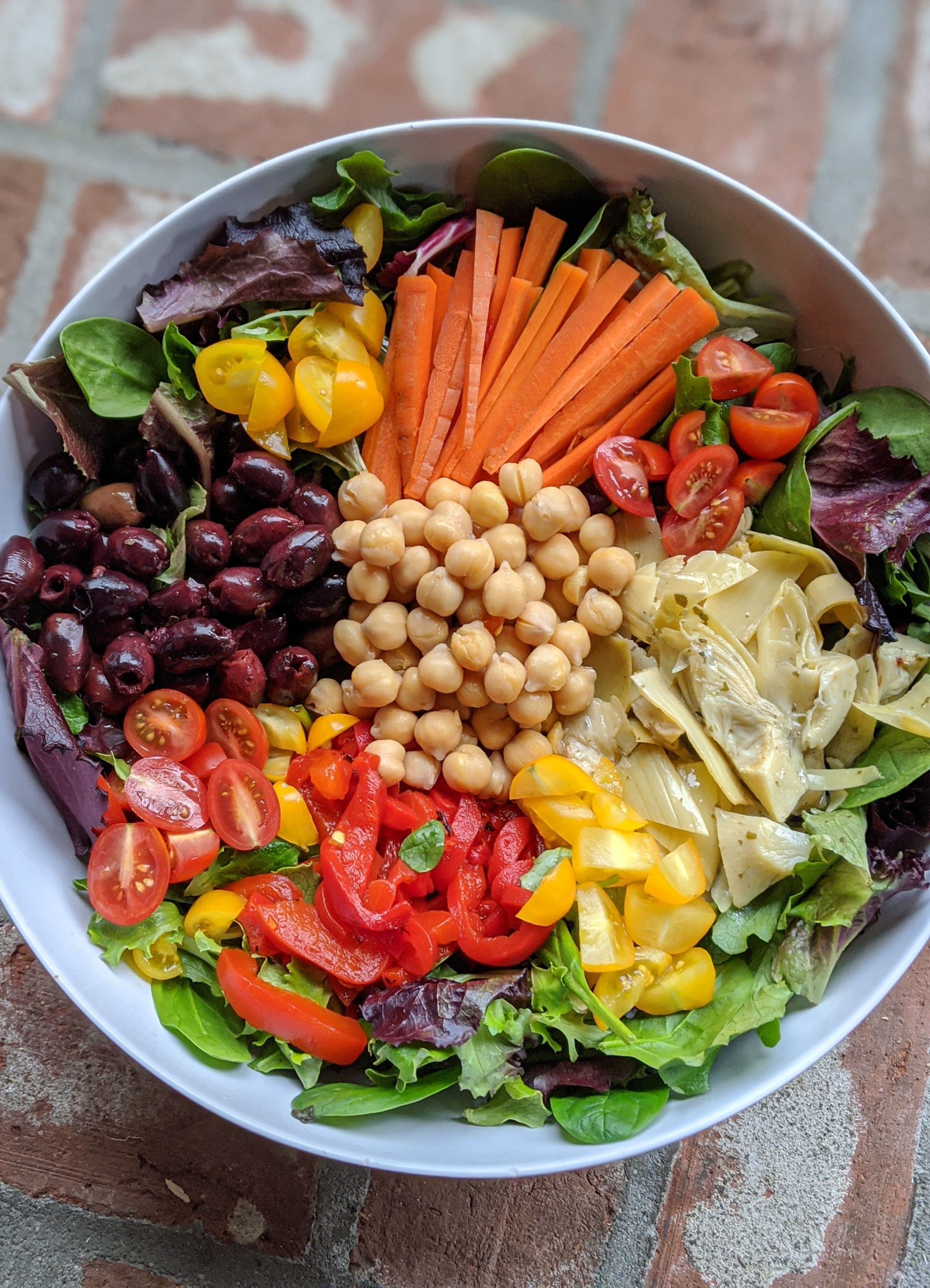 Vegan Greek Salad Recipe with Red Wine Vinaigrette