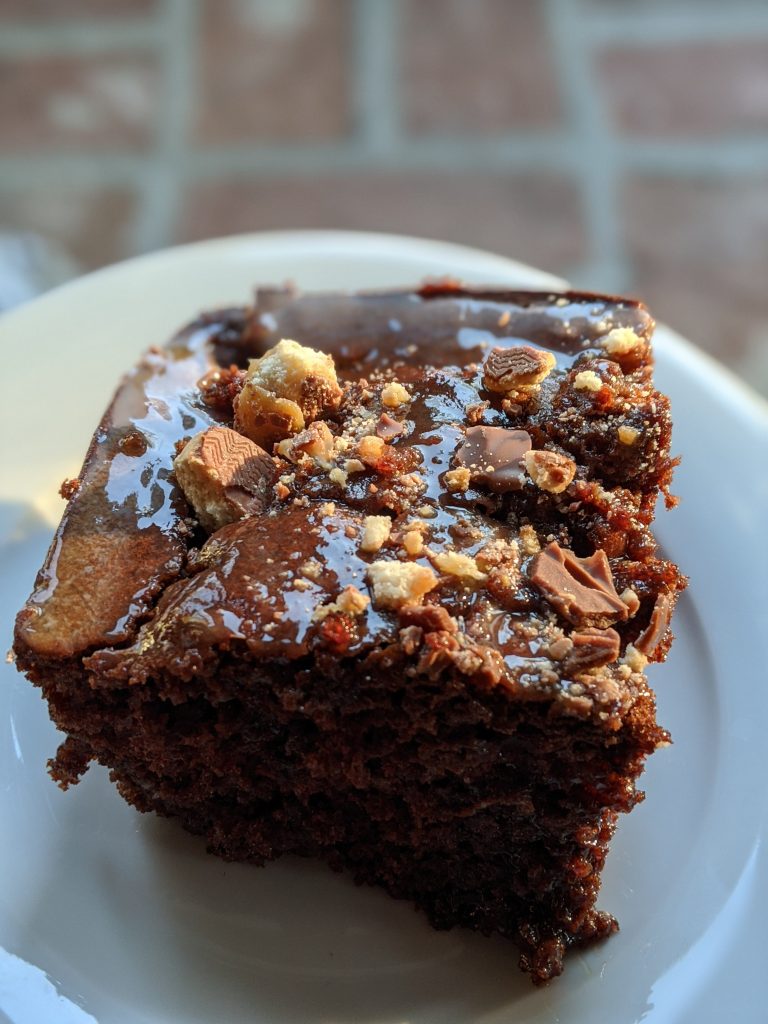 Chocolate Caramel Poke Cake Recipe (Potluck, Party, & Holiday Dessert)