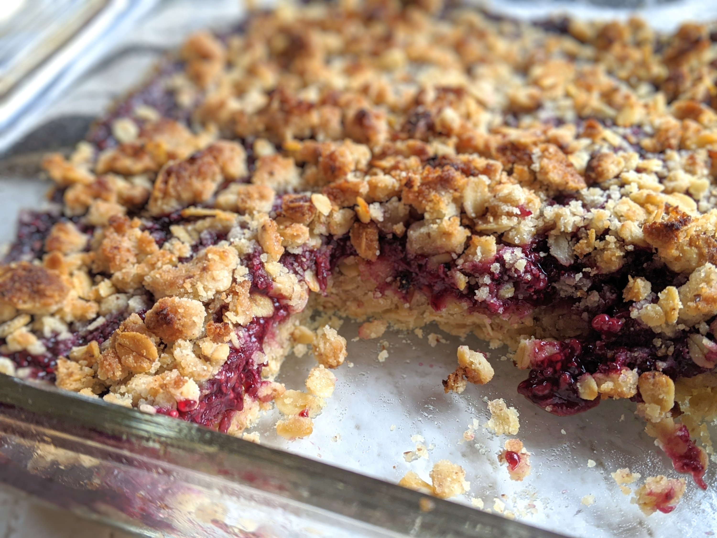 Blackberry Breakfast Bars Recipe (Vegan, Dairy Free) - The Herbeevore