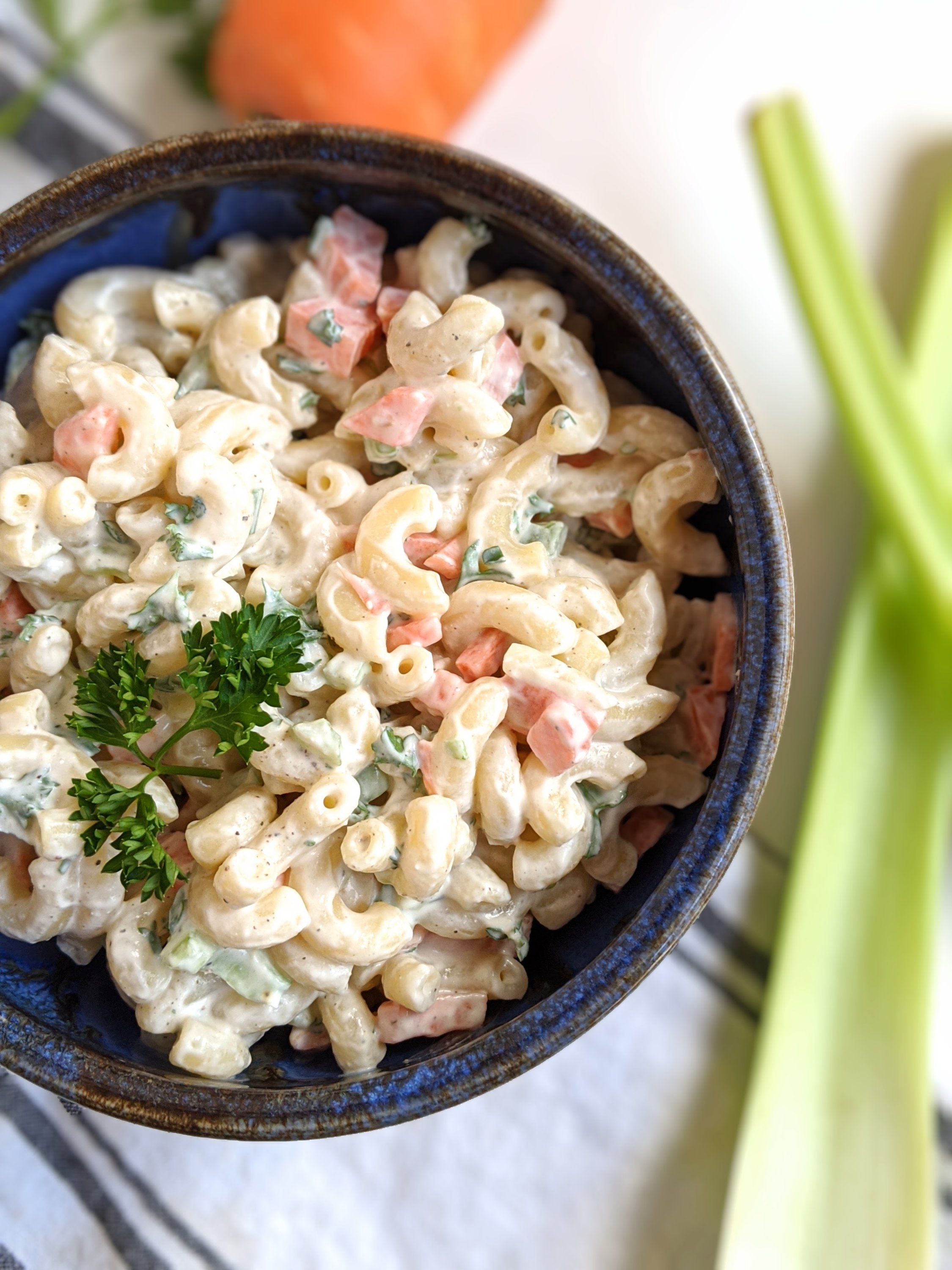 healthy macaroni salad recipe no mayo without mayonnaise easy summer side dishes healthy sides
