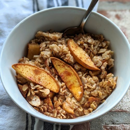 peach baked oatmeal recipe with honey and oats vegan vegetarian high protein gluten free breakfast ideas