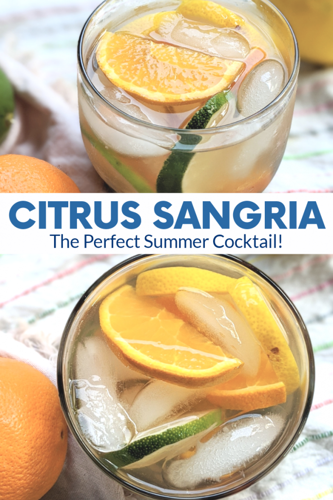 Citrus Sangria with White Wine, Summer Cocktails for a Crowd The