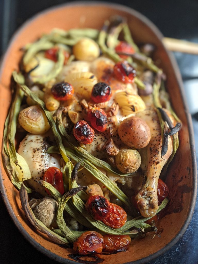 Romertopf Clay Pot Chicken & Vegetables Recipe The Herbeevore
