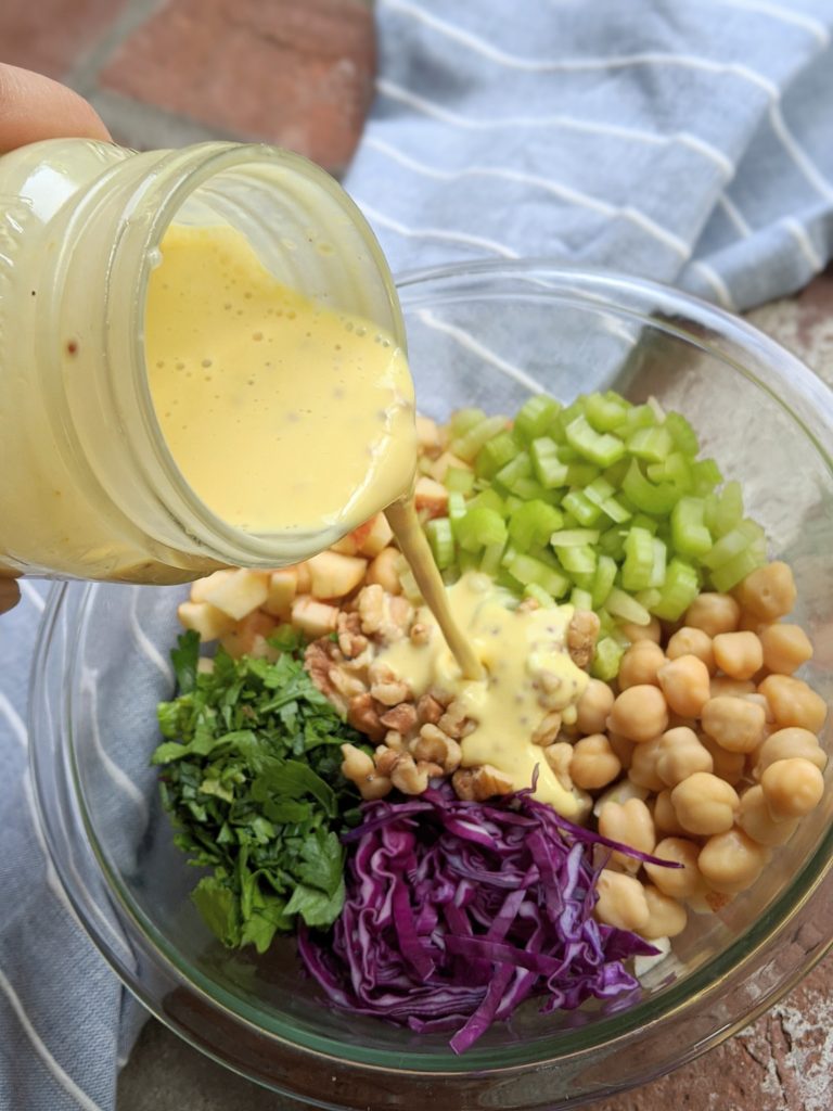 Vegan Apple Walnut Salad Recipe with Dijon Vinaigrette
