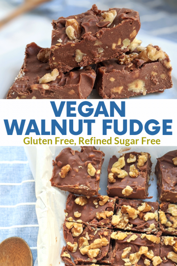 Vegan Walnut Fudge Recipe (Dairy Free, Gluten Free)