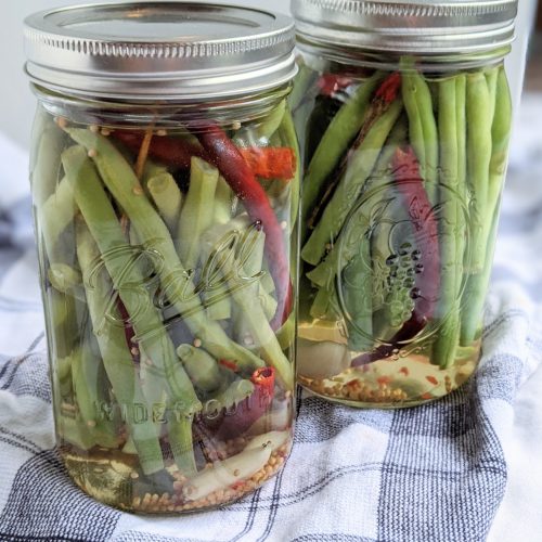 spicy pickled green beans canning beans homemade garden green beans how to