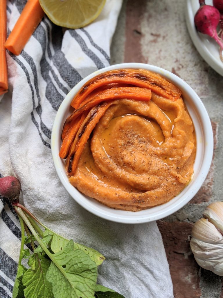 Carrot Hummus without Tahini Recipe